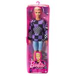 Barbie-Fashionista-Ken-Moletom-Xadrez-Roxo---Mattel