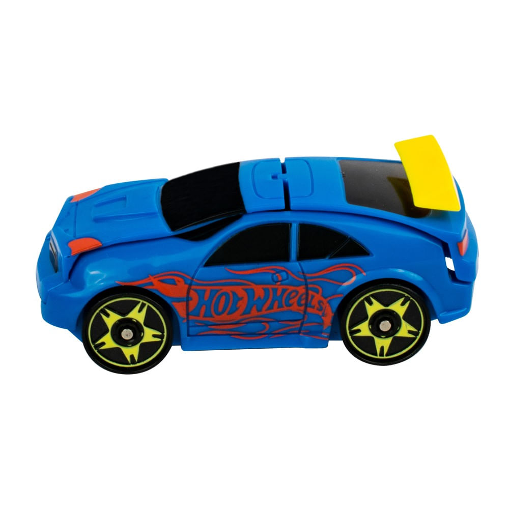 Carro Hot Wheels com Chave Lançador Azul - Fun Divirta-se