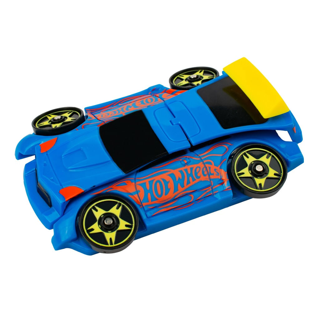 Carro Hot Wheels com Chave Lançador Azul - Fun Divirta-se