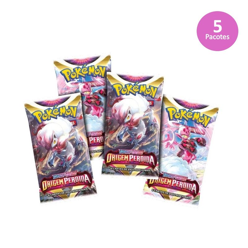 Kit-Pokemon-EE11-Booster-Origem-Perdida-Com-5-Pacotes---Copag