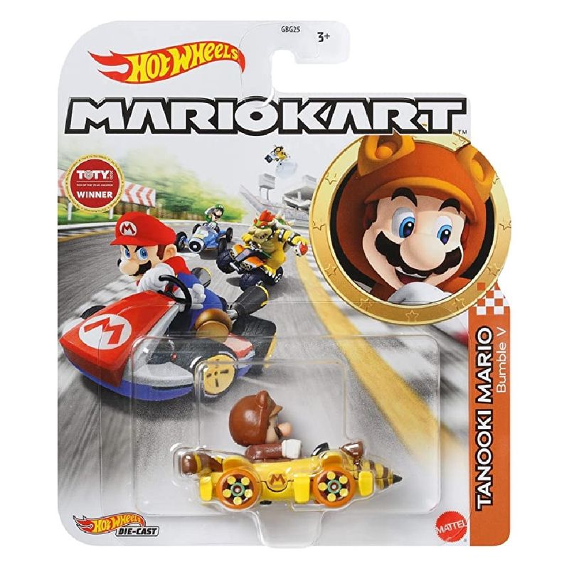 Hot-Wheels-Mini-Veiculo-Mario-Kart-Tanooki-Mario---Mattel