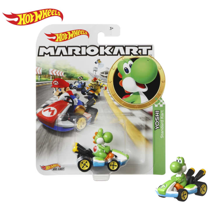 Hot-Wheels-Mini-Veiculo-Mario-Kart-Yoshi---Mattel