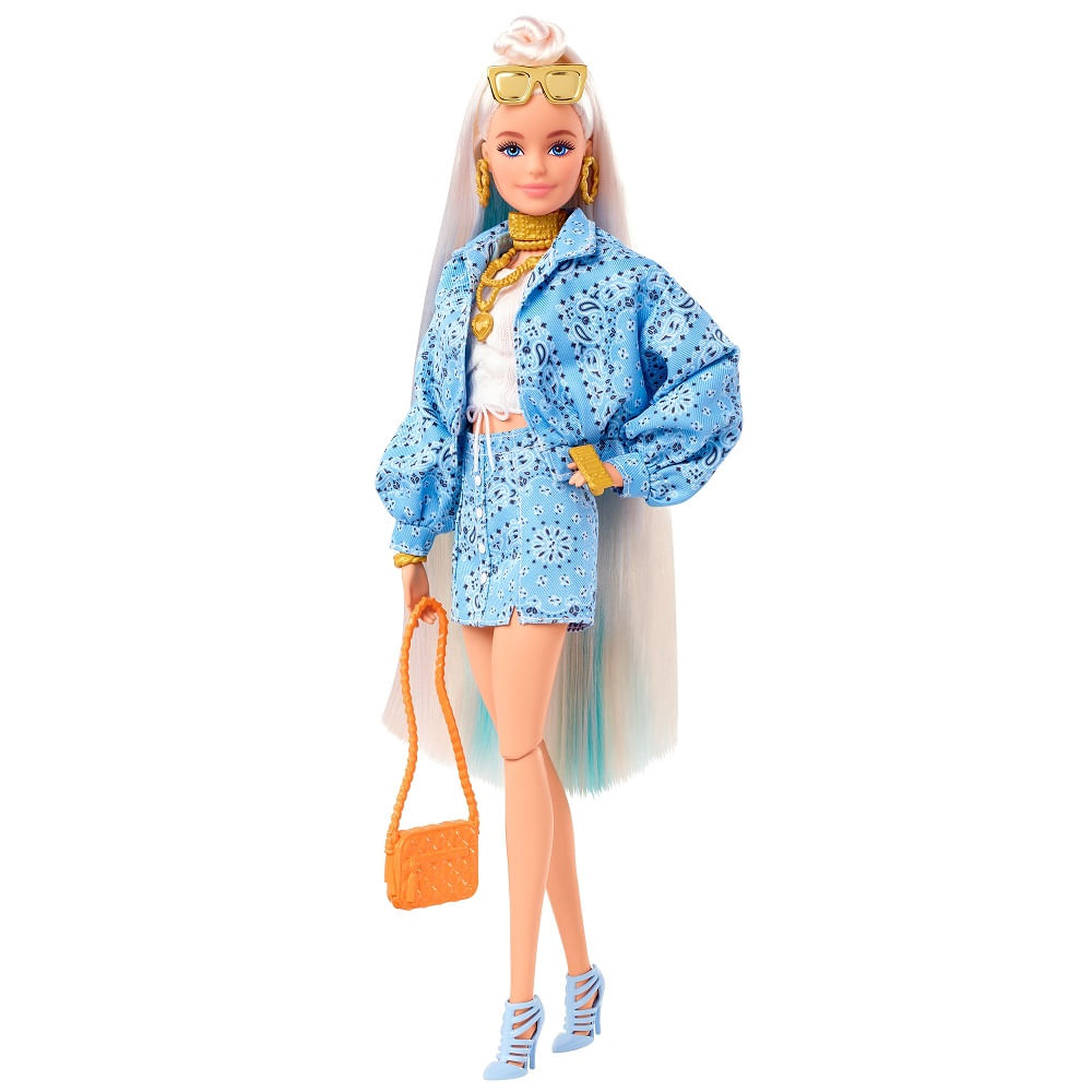 Boneca Barbie - Extra - Barbie Com Roupa Azul Claro - Mattel