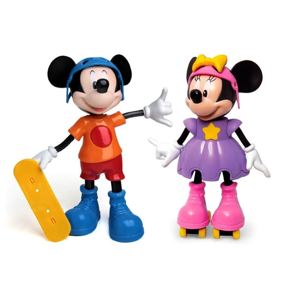 Kit Mickey Radical e Minnie Patinadora com Frases - Elka | ToyMania