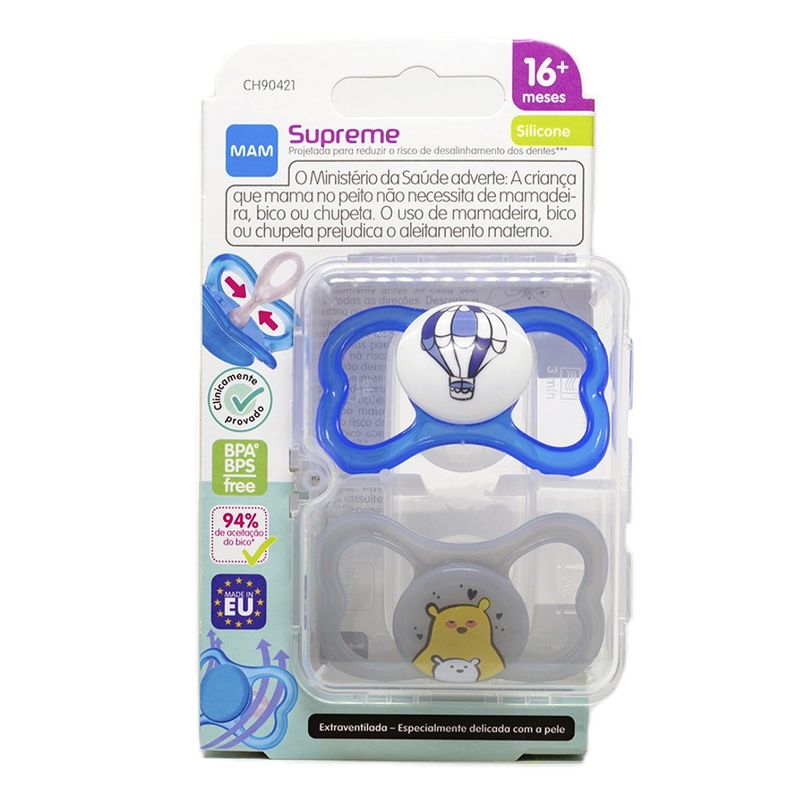 Chupeta-Supreme-16--Meses-Embalagem-Dupla-Azul---Mam-Baby
