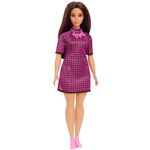 Barbie-Fashionista-Vestido-Xadrez-Rosa---Mattel