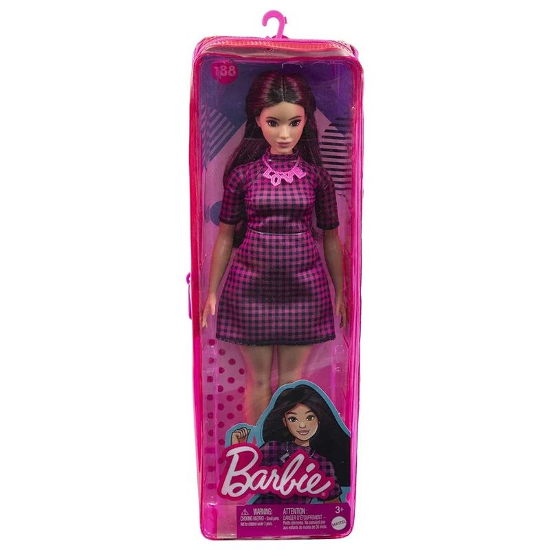 Barbie-Fashionista-Vestido-Xadrez-Rosa---Mattel