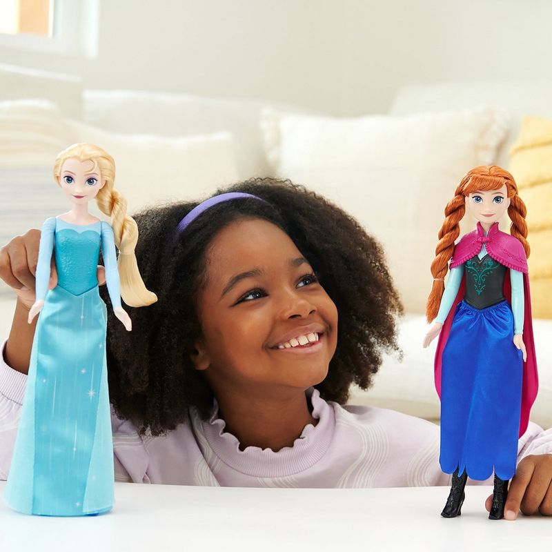 Mattel - Frozen - Boneca rainhas Elsa e Anna estilo Frozen ㅤ