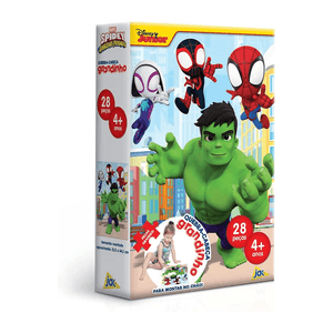 Quebra-cabeça  Spidey e Hulk 28 peças  - Toyster