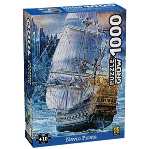 Puzzle Navio Pirata 1000 Peças - Grow