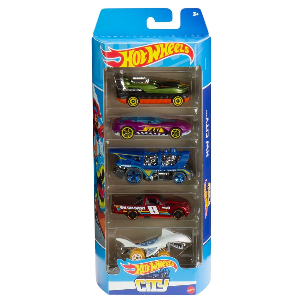 HotWheels Combo Original City Kit 5 Carros Mattel