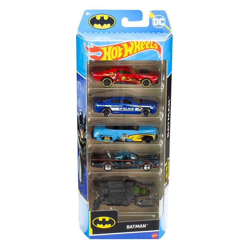 Hot-Wheels-Basics-Batman-Pack-com-5-Carros---Mattel