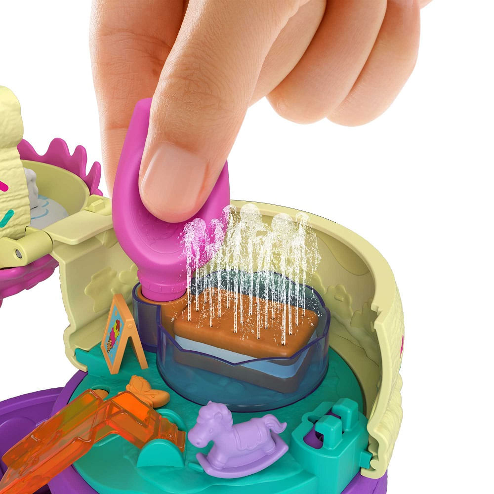 Polly Pocket Conjunto de Brinquedo Mundo de surpresa Bolo de Aniversário