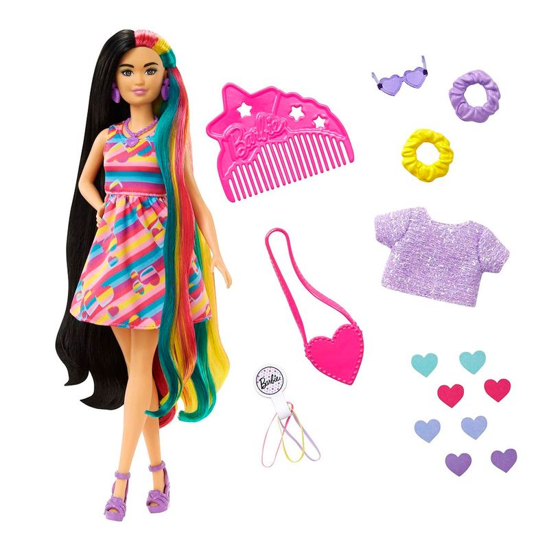 Barbie-Totally-Hair-Vestido-Listrado---Mattel