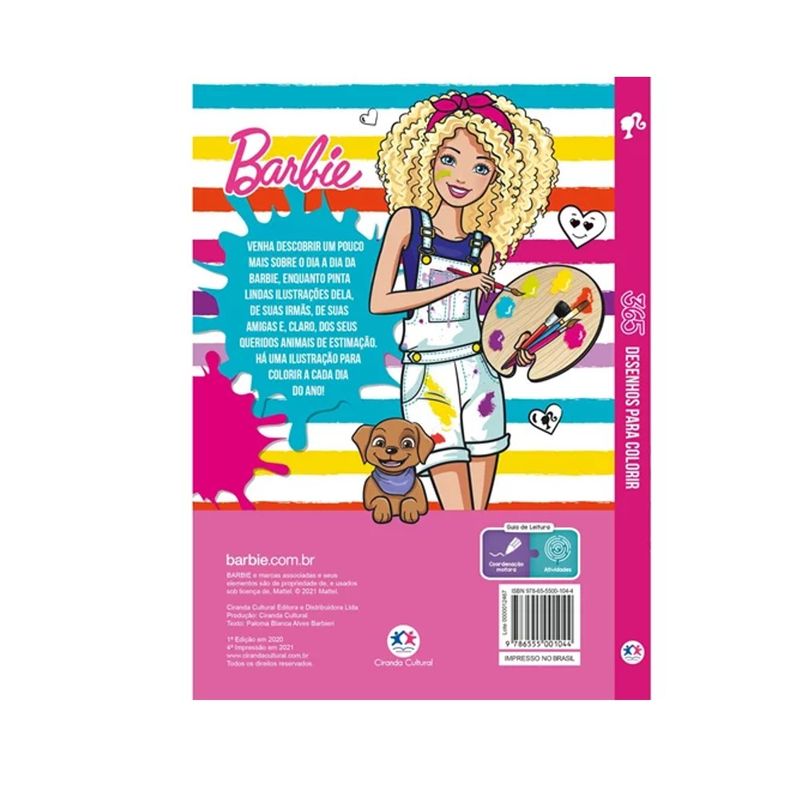 Livro-Barbie-365-Desenhos-Para-Colorir---Ciranda-Cultural