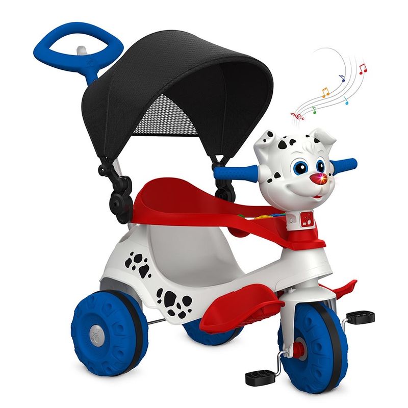 Triciclo-Velobaby-Doggy-com-Capota-e-Pedal---Bandeirante