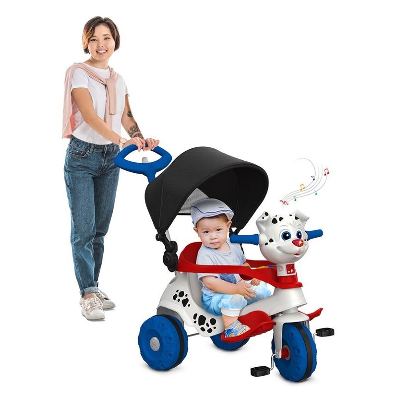 Triciclo-Velobaby-Doggy-com-Capota-e-Pedal---Bandeirante