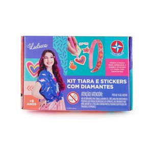Kit Tiara e Stickers com Diamantes da Luluca - Estrela