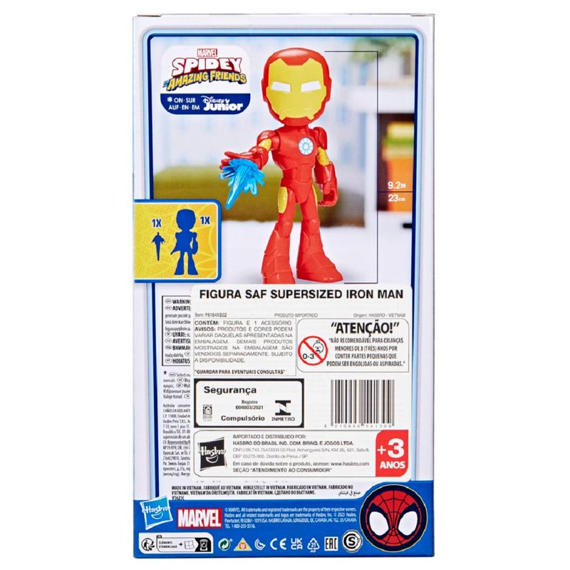 Mini Boneco - 10 cm - Spidey and His Amazing Friends - Iron Man - Hasbro