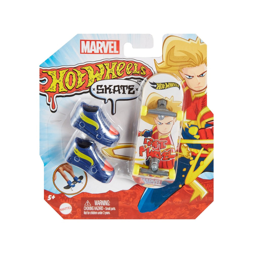 Hot Wheels Skate De Dedo Com Tenis Homem De Ferro