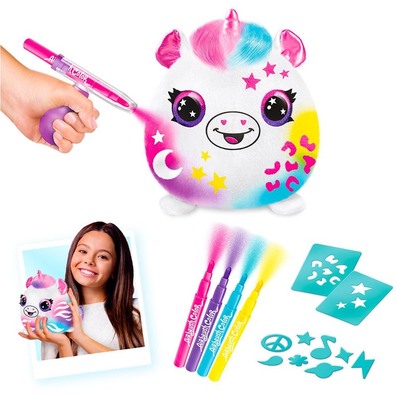 Pelucia-para-Pintar-Airbrush-na-Lata-Unicornio---Fun-Divirta-se