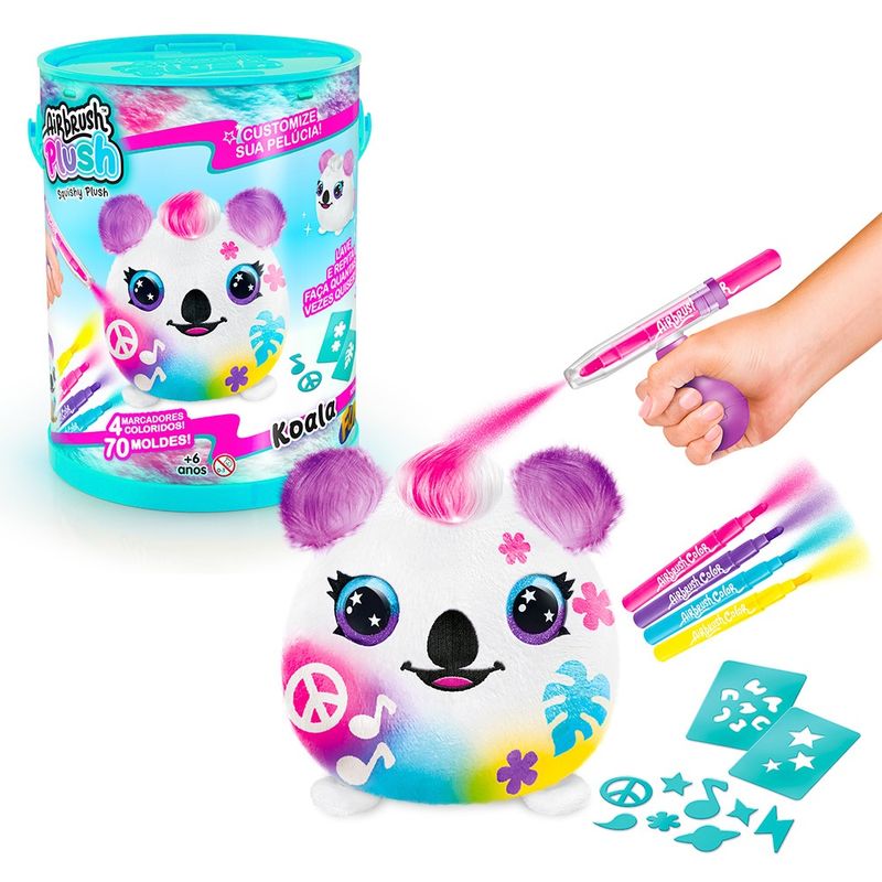 Pelucia-para-Pintar-Airbrush-na-Lata-Koala--Fun-Divirta-se