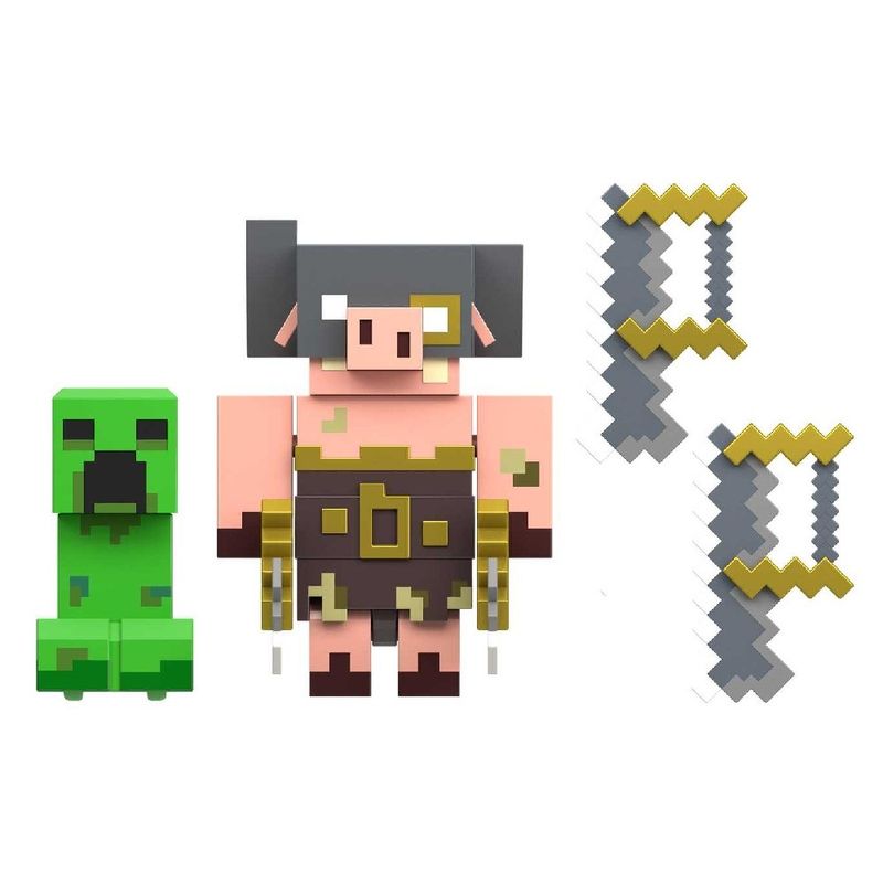 Minecraft-Legends-Fidget-Creeper-vs-Piglin-Barbaro---Mattel