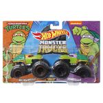 Hot-Wheels-Monster-Trucks-Pack-de-2-Michelangelo-e-Donatello---Mattel