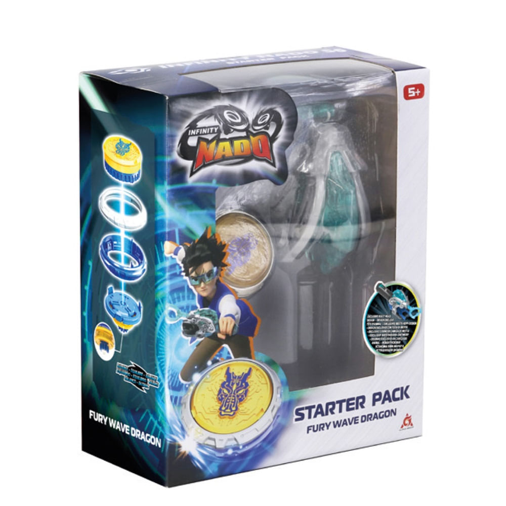 Beyblade C/ Lançador Peão Batalha Infinity Nado Pião Rápido