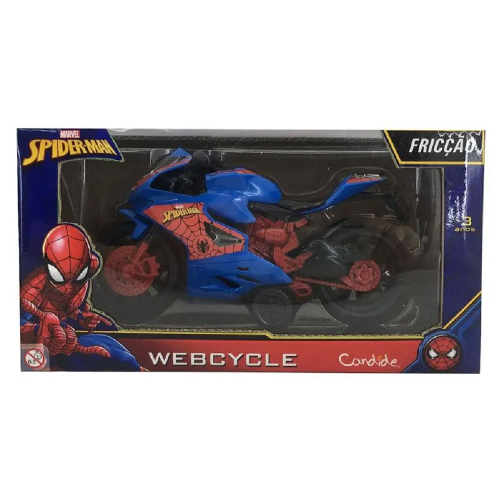 Moto Roda Livre Spider Man Webcycle - Candide | Toymania