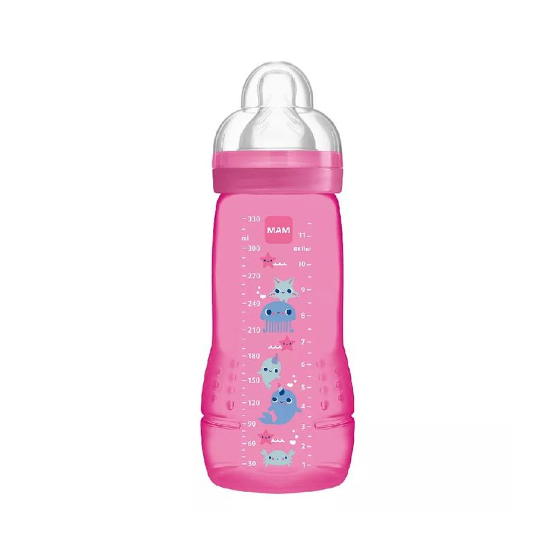 Mamadeira-Easy-Active-330ml-Estrela-Do-Mar-Rosa---Mam-Baby