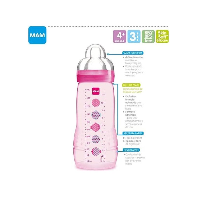 Mamadeira-Easy-Active-330ml-Estrela-Do-Mar-Rosa---Mam-Baby