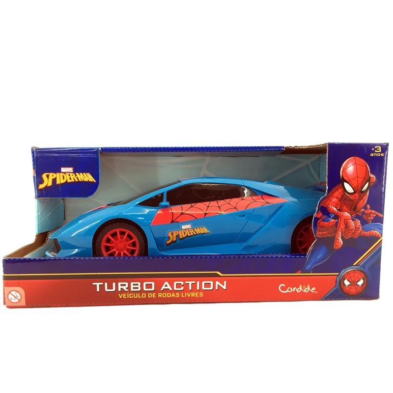 VeiculoRodaLivreSpiderManTurboActionCandide