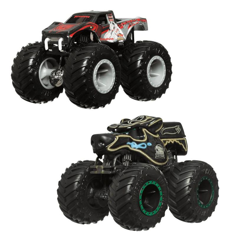 Kit-Hot-Wheels-Monster-Trucks-Veiculo-Snake-Bite-e-Bear-Devil---Mattel-