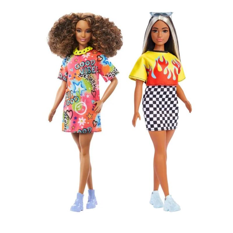 Barbie-Fashionista-Cabelo-Encaracolado-e-Barbie-Saia-Quadriculada---Mattel