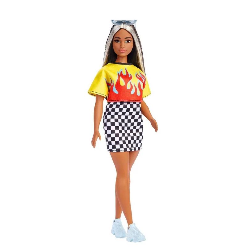 Barbie-Fashionista-Cabelo-Encaracolado-e-Barbie-Saia-Quadriculada---Mattel