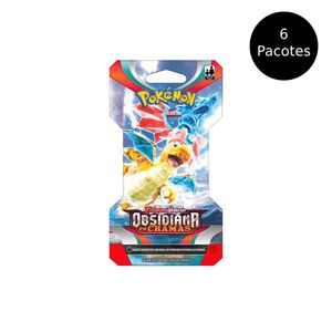 Kit com 6 Pokémon EV03 Obsidiana em Chamas Booster - Copag