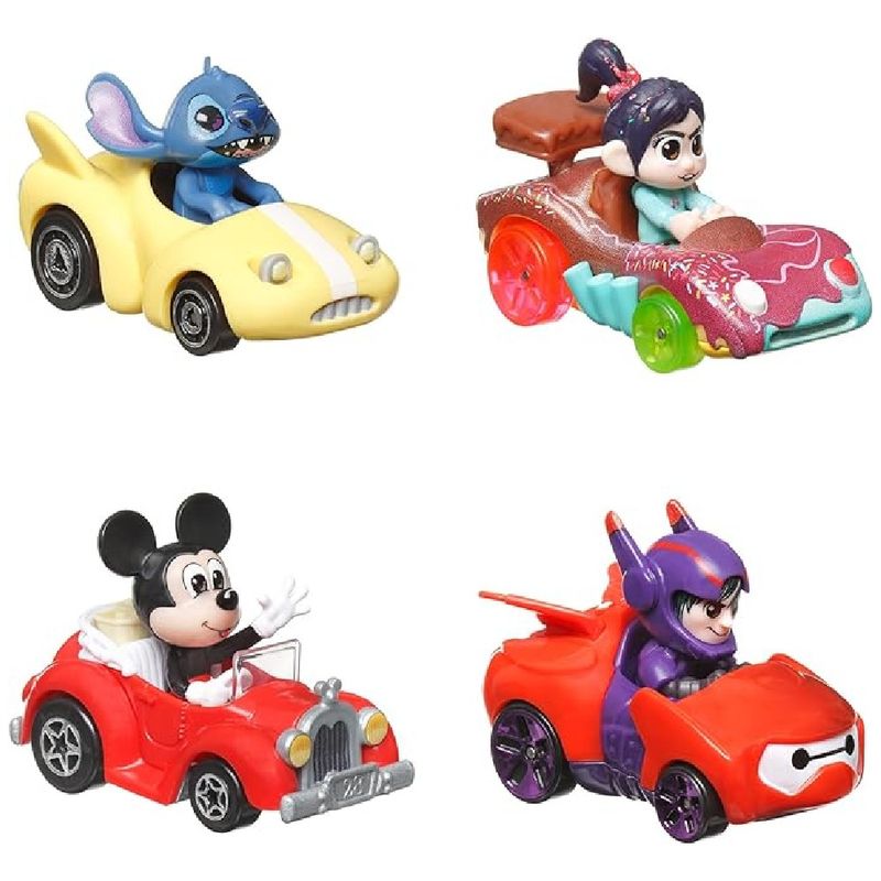 Hot-Wheels-Racerverse-Pacote-com-4-carros-da-Disney---Mattel