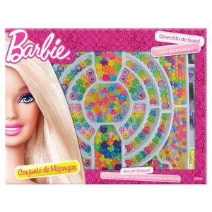 Conjunto de Miçangas Barbie com 100 Peças - Fun Diverta-se