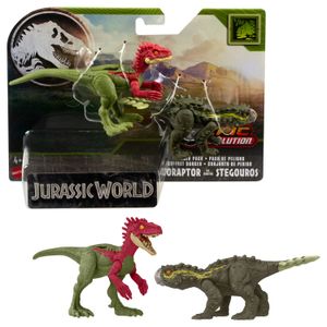 Jurassic World Dinossauro Eoraptor vs Stegouros - Mattel