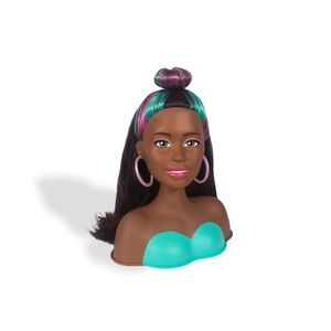 Barbie Styling Head Totally Hair Negra - Pupee