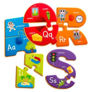 Quebra-Cabeça Aprendendo o ABC - Brincadeira de Criança