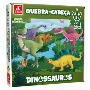 Quebra-Cabeça Dinossauros 48 Peças - Brincadeira de Criança