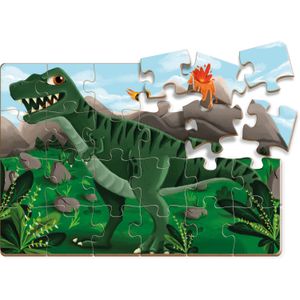 Quebra-Cabeça Dinossauros 24 Peças - Brincadeira de Criança