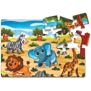 Quebra-Cabeça Safari 24 Peças - Brincadeira de Criança
