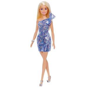 Barbie Glitz Loira Com Vestido Azul - Mattel