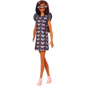 Barbie Fashionista Morena Vestido Cinza - Mattel