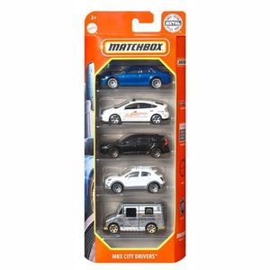 Matchbox MBX City Drivers Pack Com 5 Carrinhos - Mattel