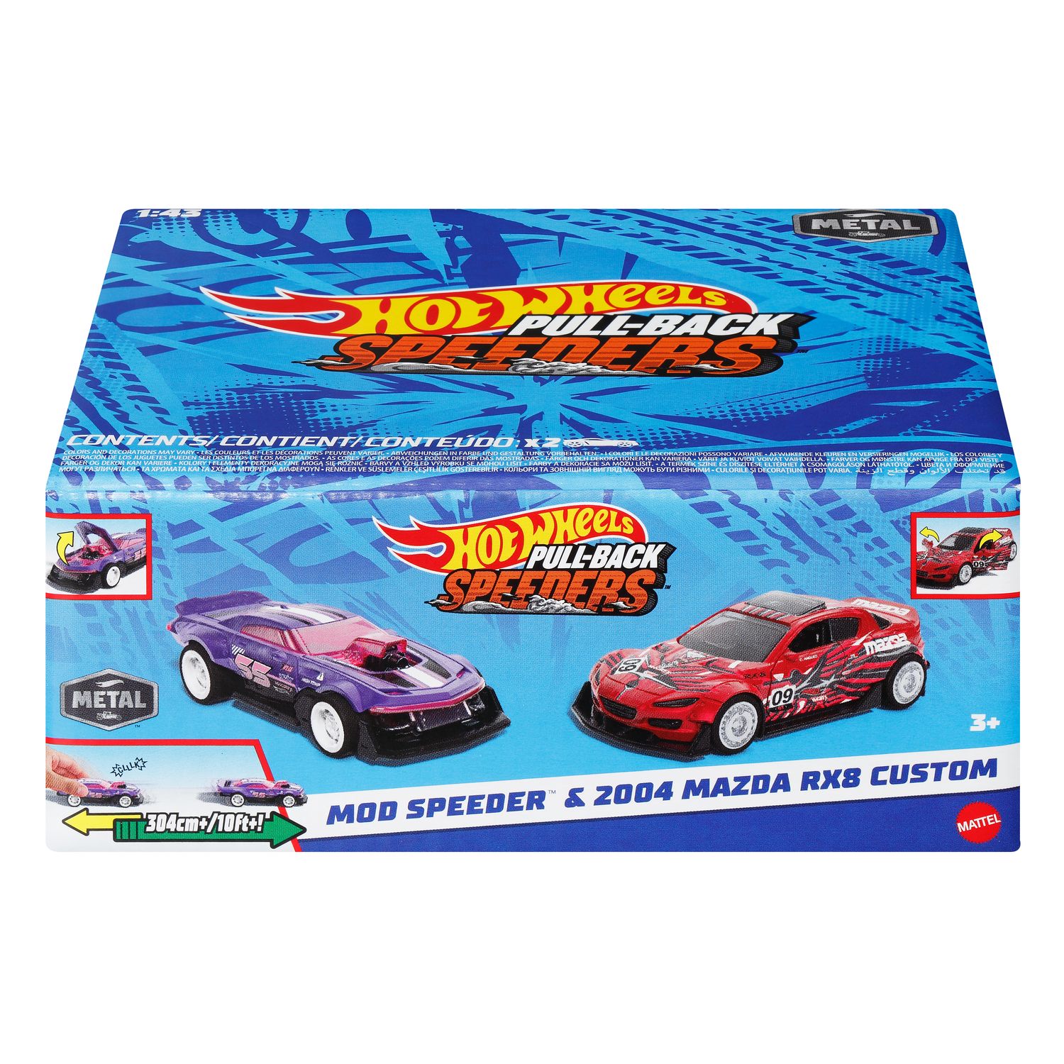 AHPL セット Hot Wheels Pullback Mod Speeder e 2004 Mazda RX8 - Mattel