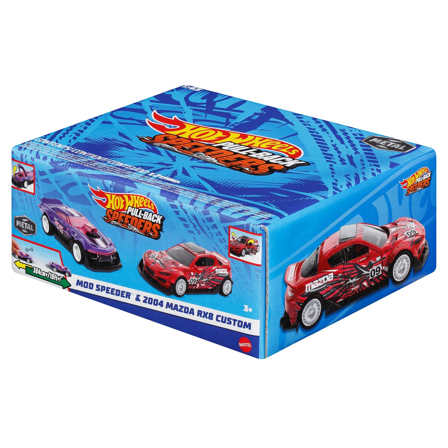 Hot Wheels Pullback Mod Speeder e 2004 Mazda RX8 - Mattel